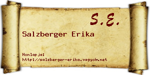 Salzberger Erika névjegykártya